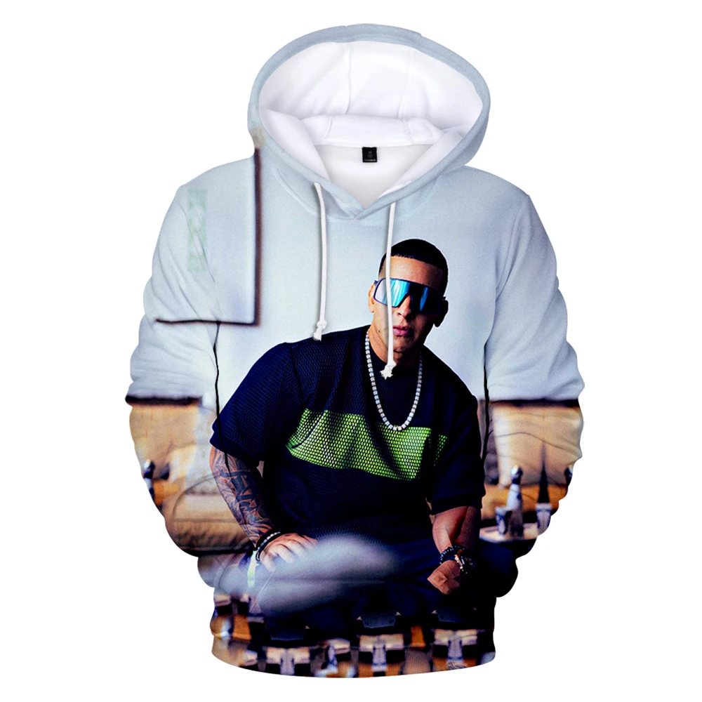 

Daddy Yankee Hoodies Sweatshirt Hip Hop Casual Streetwear Hooded Sweatshirt Pullover Polyester Unisex Loose Size 2XS-5XL