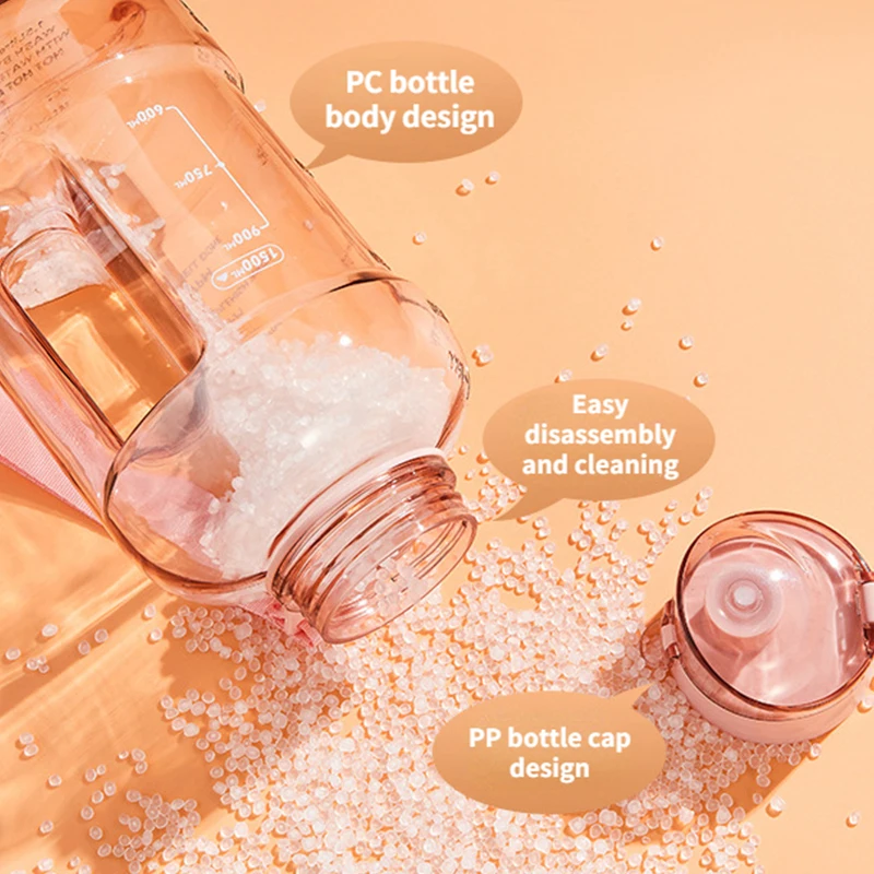 Спортивная бутылка для воды большой емкости без BPA простая и термостойкая