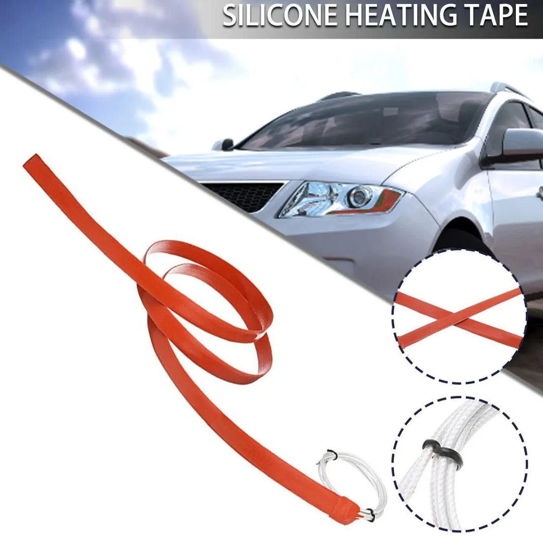 

Mayitr 1pcs 12V 150W Flexible Silicone Heater Strip Portable Screen Wiper Thermal Heating Pads For Windshield Screen Heating