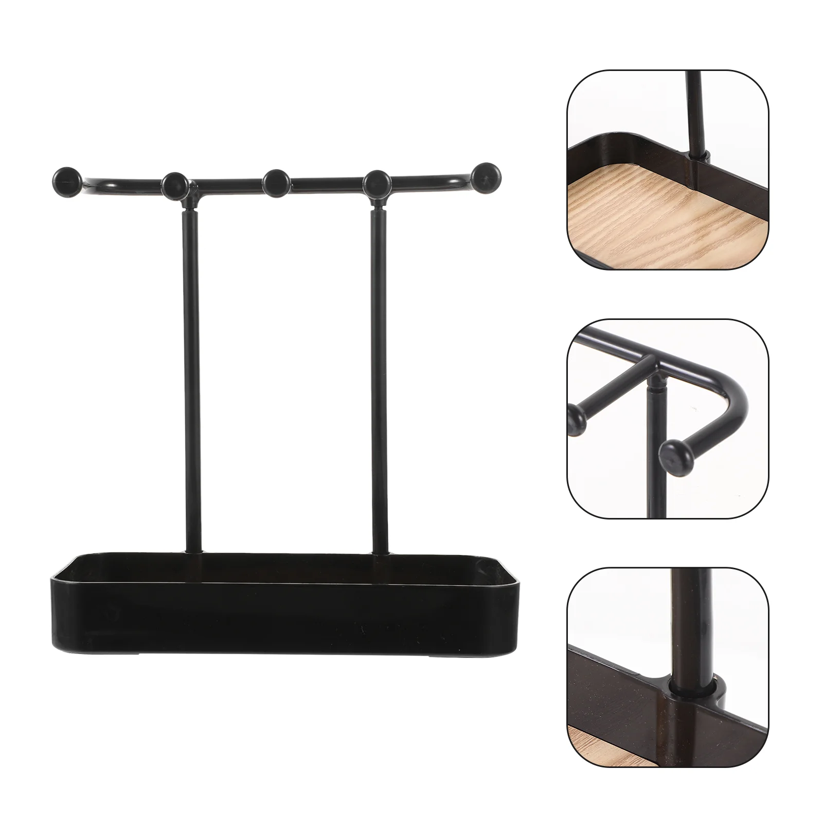 

Necklace Display Rack Bracelet Ring Organizer Earring Storage Tray Multi-use Key Chain Rack