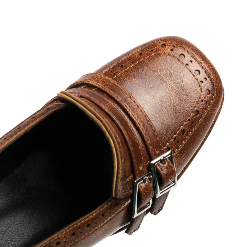 Girseaby Классические женские туфли-лодочки с квадратным носком на массивном