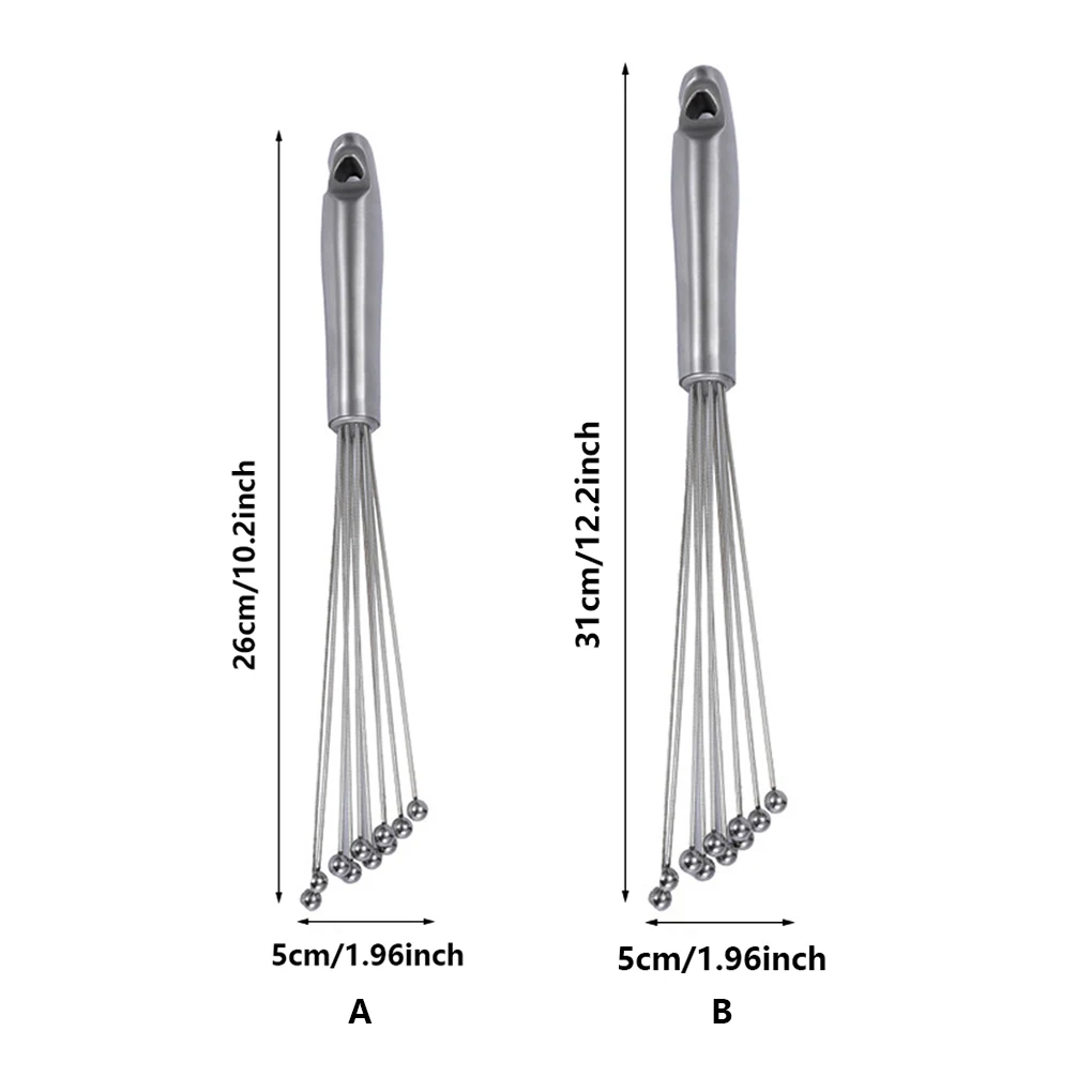 

Венчик для взбивания яиц из нержавеющей стали, кухонный Блендер с ручкой, антикоррозийный, для взбивания яиц, 10 дюймов