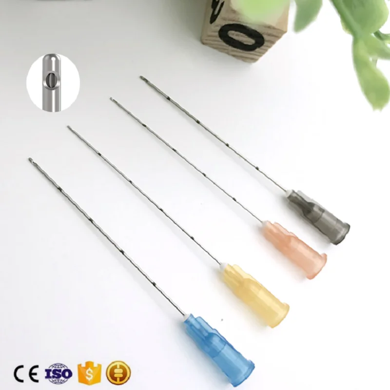 

2022 New Product 50 Pcs Per Box Micro Cannula 25g 22g 18g 21g 50mm 70mm Blunt Tip Canula for Fillers