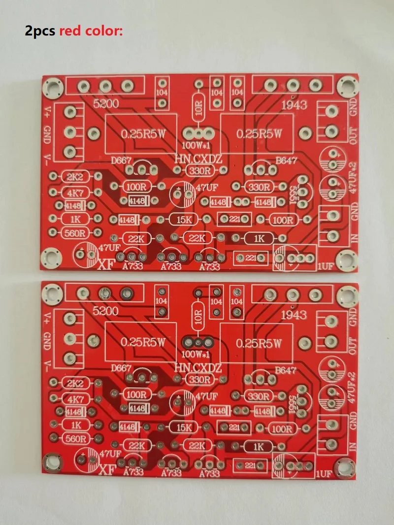 2 шт. 2SC5200 + 2SA1943 HIFI плата 100 Вт одноканальная усилитель PCB пустая DIY Perfect |