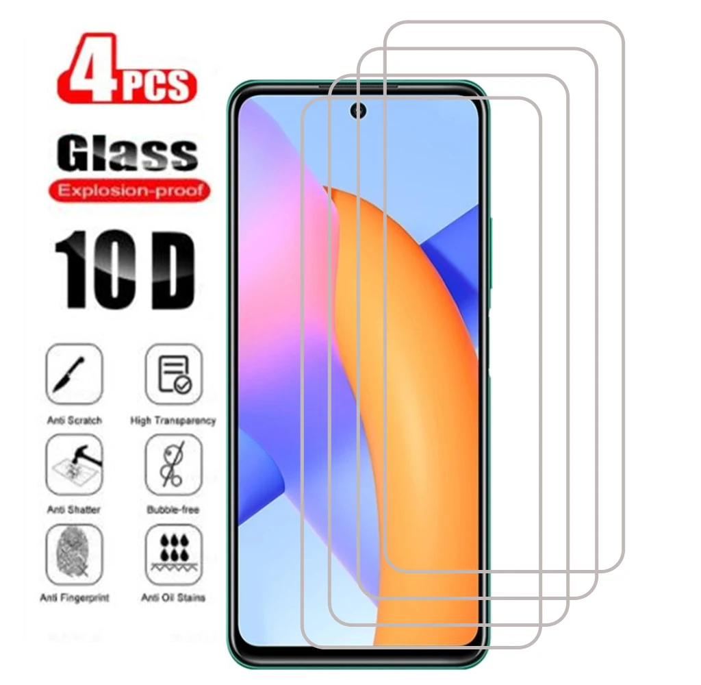 

4PCS Tempered Glass on honor 10X Lite 20 pro lite 9 x Screen Protector on Honor 10X lite 10 x lite light 6.67 Protective glass