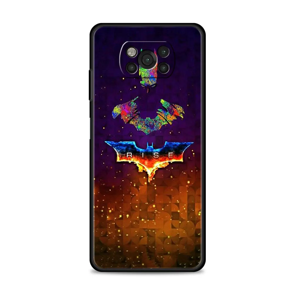 celular coque for xiaomi poco x4 x3 nfc gt m3 m4 f3 5g f1 mi 11 10t lite 9t 12 case phone cover funda batman logo history free global shipping