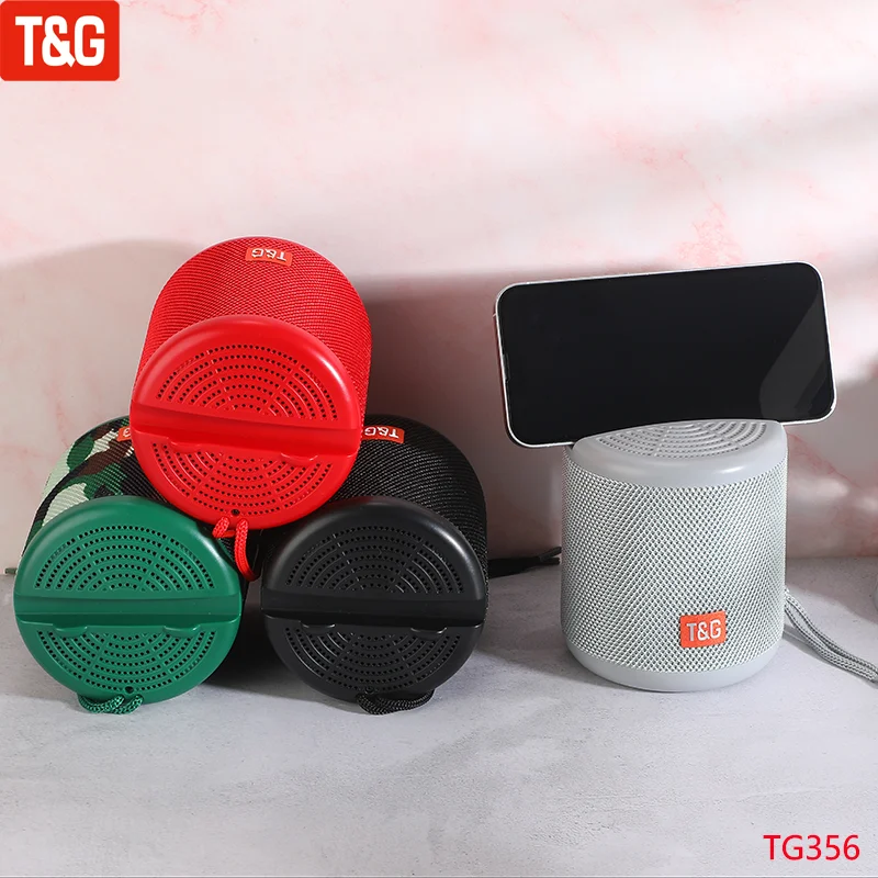 

TG356 Wireless Bluetooth Speaker Fabric with Mobile Phone Stand TWS Tandem Subwoofer Audio
