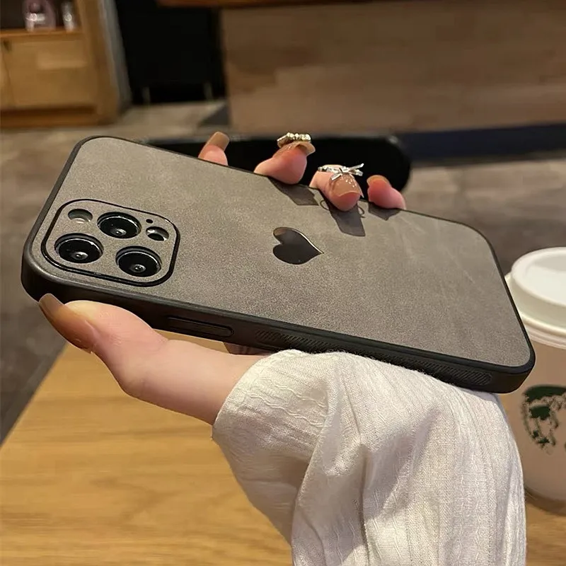 

Luxury Love Heart cortex Phone Case For iphone 11 12 13 Pro Max XS X XR Max 7 8 Plus SE 2020 Mini Shockproof Bumper Back Cover