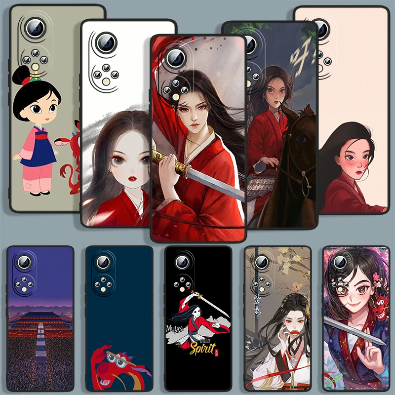 

Mulan cartoon Phone Case For Huawei Honor 7A 7C 7S 8 8A 8C 8X 9 9A 9C 9X 9S Pro Prime MAX Lite Black Iuxury Silicone Funda Cover