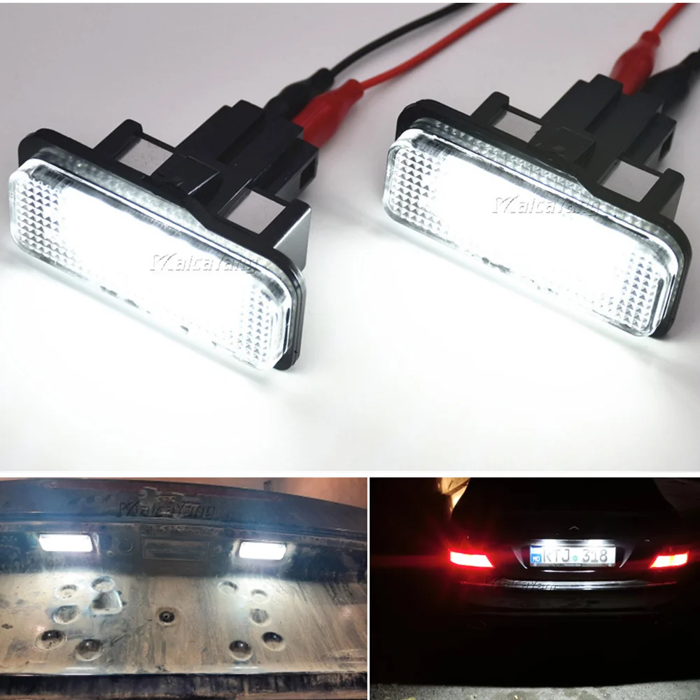 

2x Fits For Benz C E CLS-Class W203 W211 W219 SMD Rear White Canbus Led License Plate Lights OEM: A2038200256