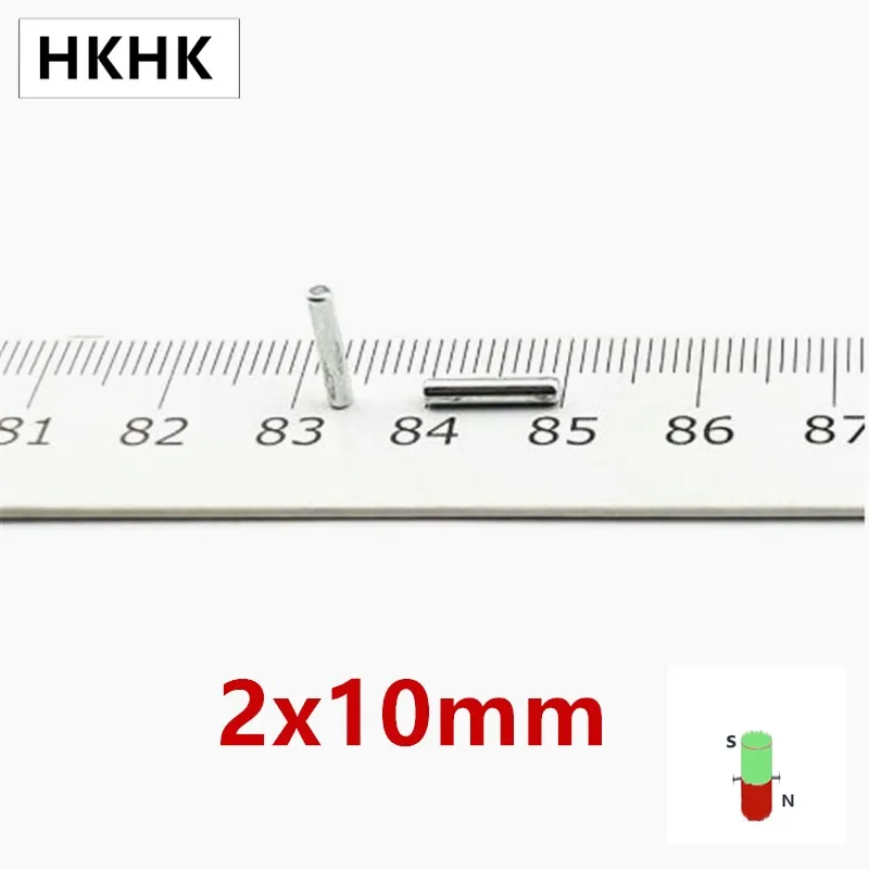 

HKHK 100 200 шт. Мини Магнит диаметр 2x10 мм Мини магнитный датчик 2 мм x 10 мм Сильный магнитный стандарт 2x10 мм