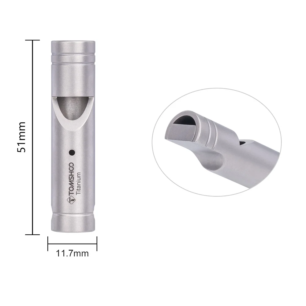 Титановый свисток TOMSHOO аварийные свистки для выживания со шнурком громкие