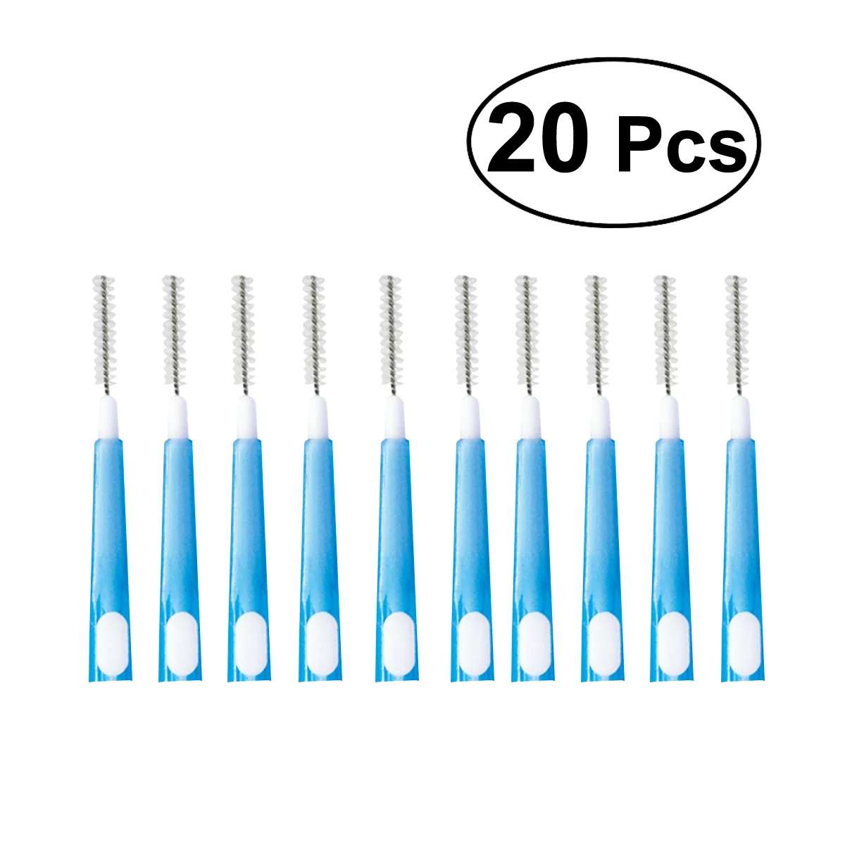 

20pcs Interdental Brush Tooth Brush Picks Dental Orthodontic Oral Care Hygiene Brush Tooth Cleaning Tool (Blue)