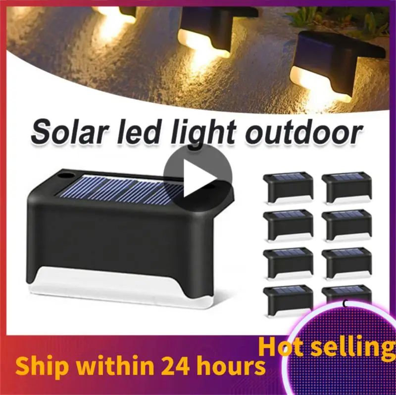 

8/4PCS LED Solar Stair Lamp Outdoor Fence Light Garden Lights Pathway Yard Patio Steps Lamps Solar Night Light IP55 Waterproof