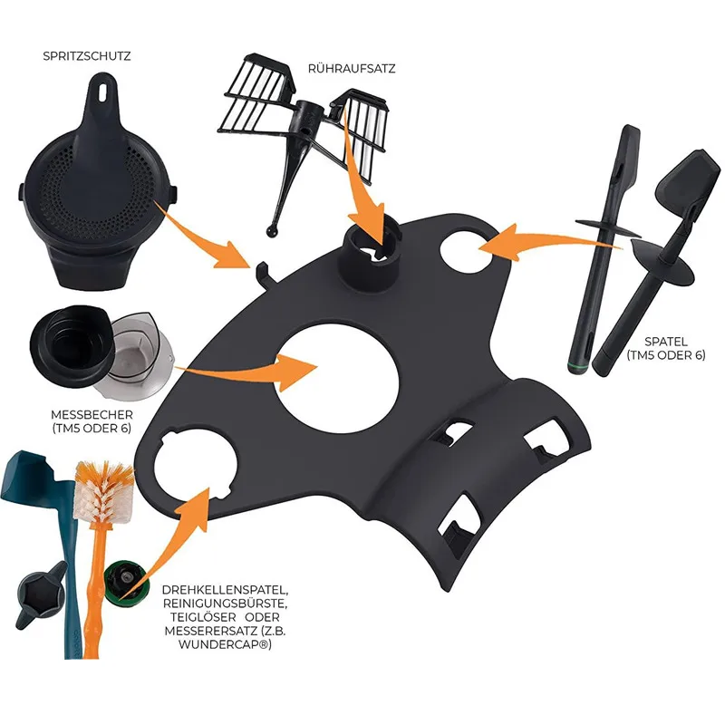 

Kitchen Storage Rack for Cooking Tool Holder Space for Up To 5 Accessories Suitable for Thermomix Accessories TM5 and TM6