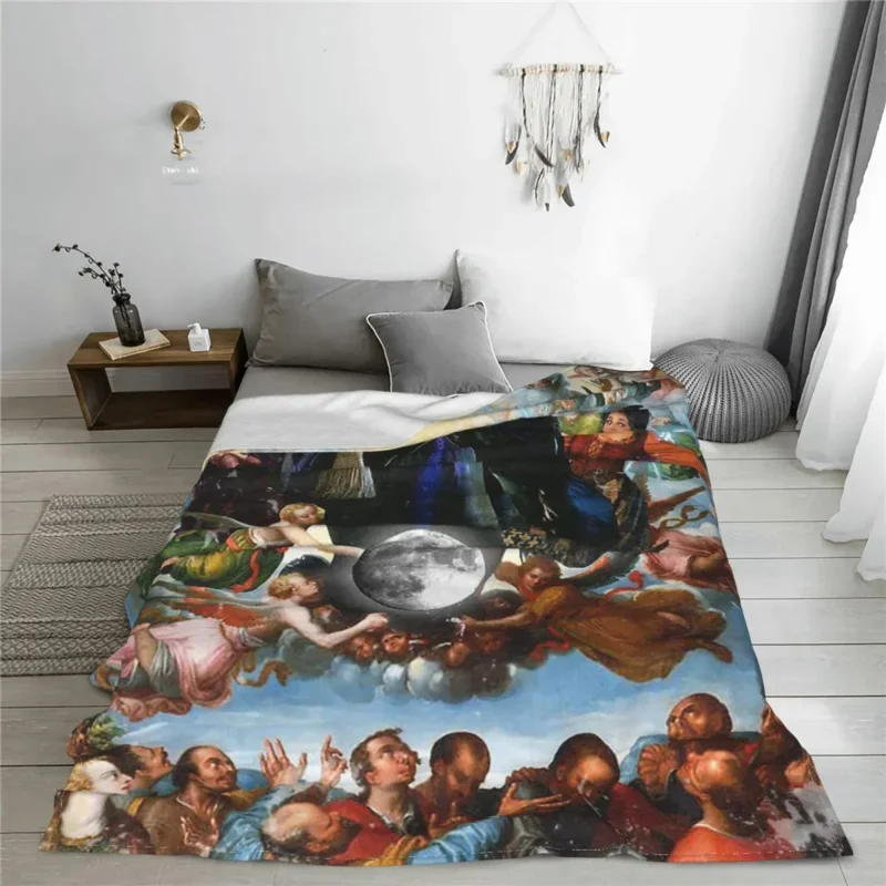 

Cute Halloween Witches Coral Fleece Plush Decoration Horror Film Super Warm Throw Blankets For Home Travel Rug Piece