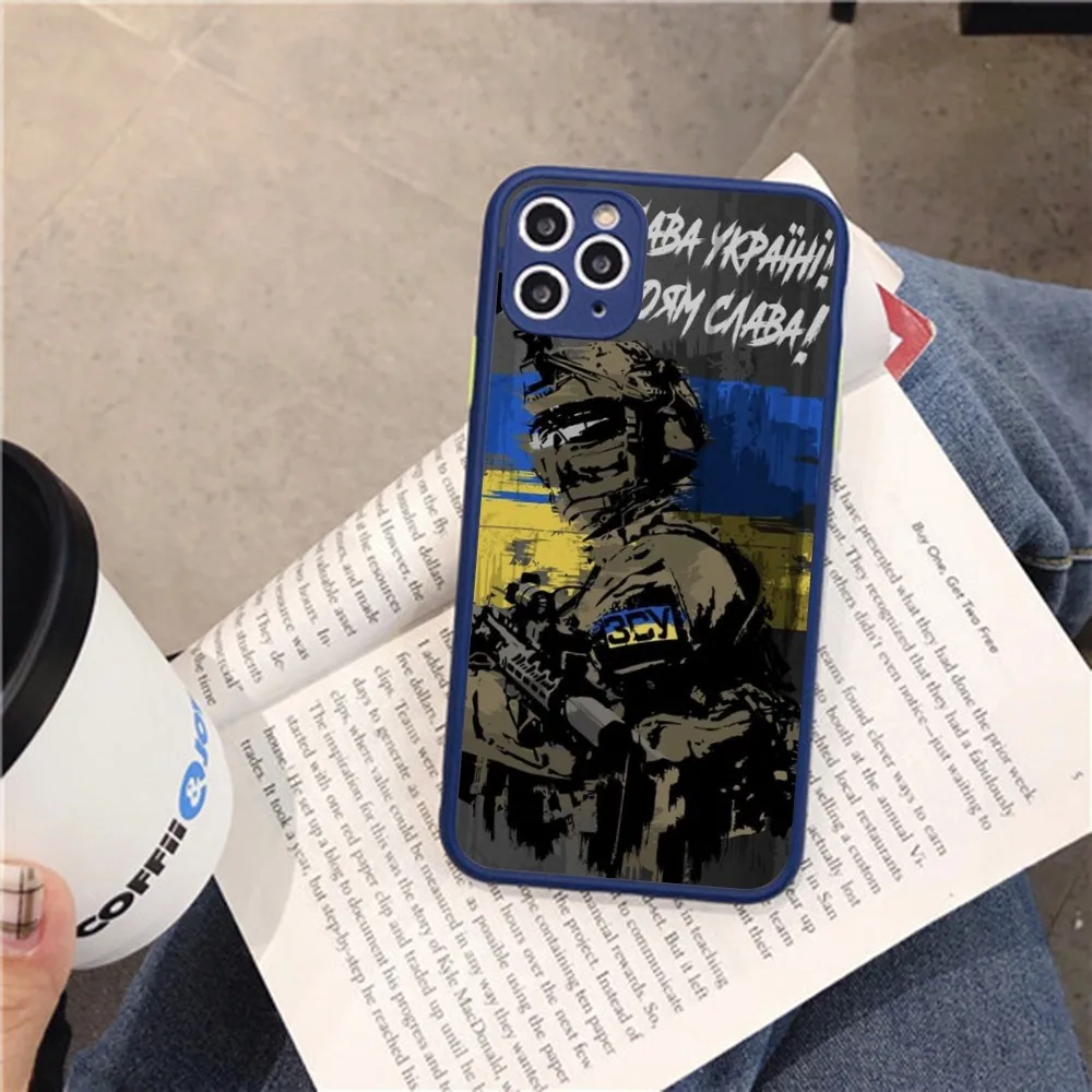 Чехол для телефона U-Ukraine с флагом F iPhone 14 11 12 13 Mini Pro Max 8 7 Plus X XR XS MAX полупрозрачный