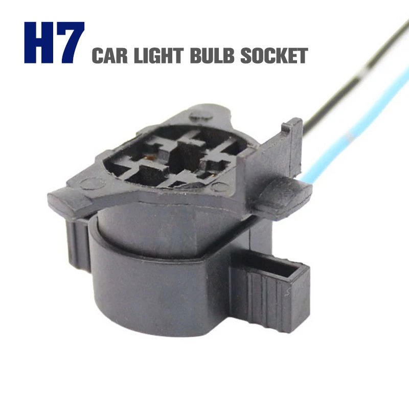 

1Pc Car Bulb Socket Lamp Holder H7 Car Light Bulb Socket Triangle Circle