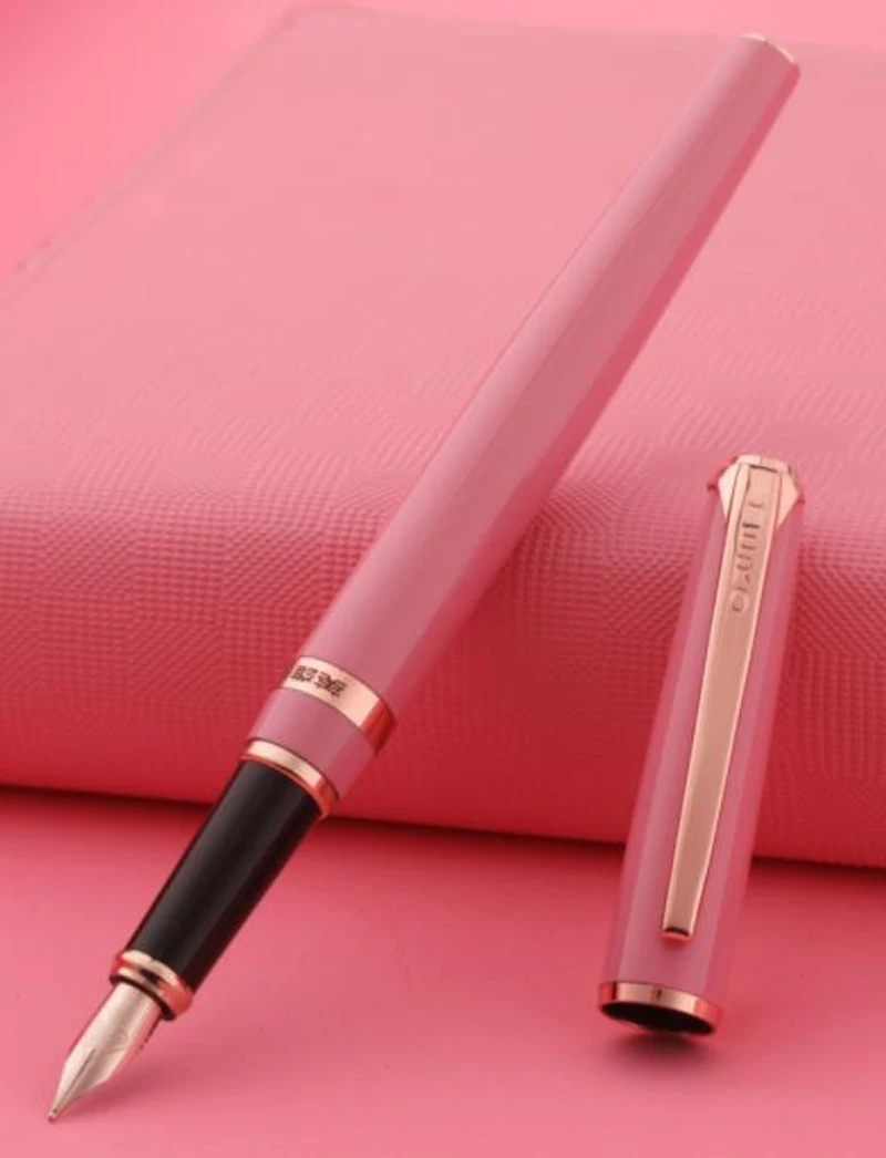 Hero H701 10K Gold Nib Pink Ladies Fountain Pen Fine Nib 0.5mm Multicolor For Choice Authentic Exquisite Writing Gift Pen enlarge