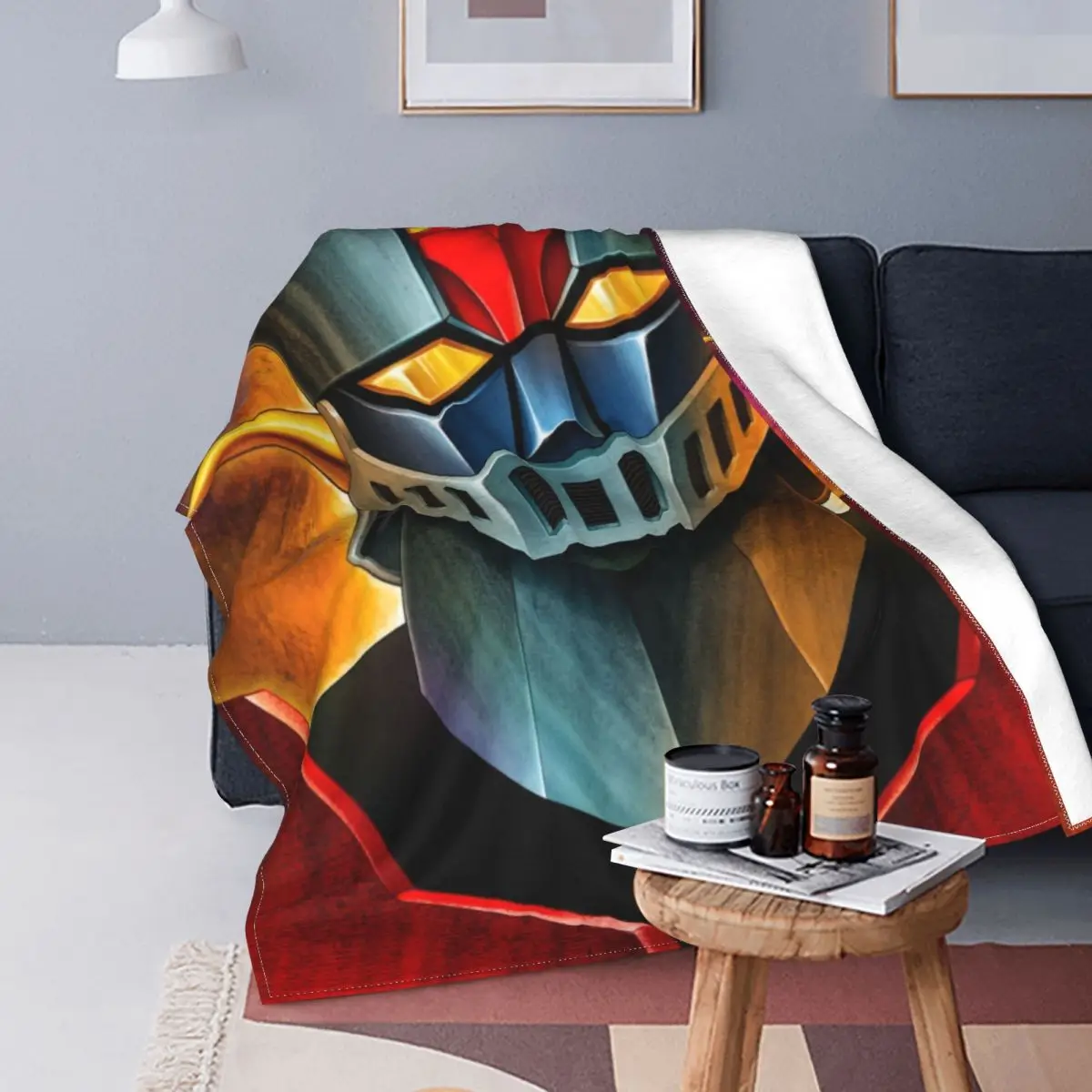 

3D Print UFO Robot Mazinger Z Blankets Breathable Soft Flannel Sprint Anime Manga Throw Blanket for Couch Home Bed
