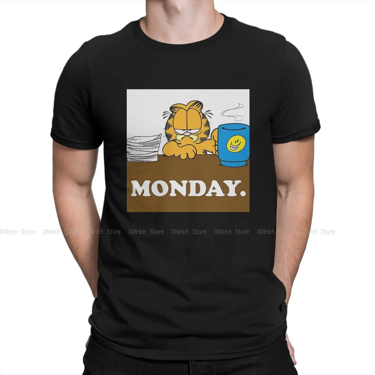 

I Hate Monday Hip Hop TShirt Orange Cat Casual T Shirt Hot Sale T-shirt For Adult