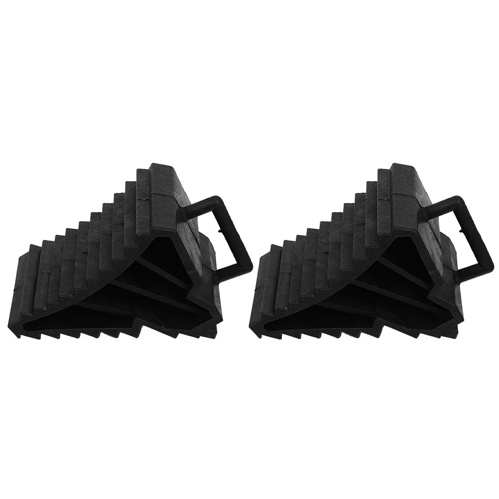 

2Pcs Practical Vehicle Tire Chocks Car Anti-Slip Blocks Tyre Skid Stopper