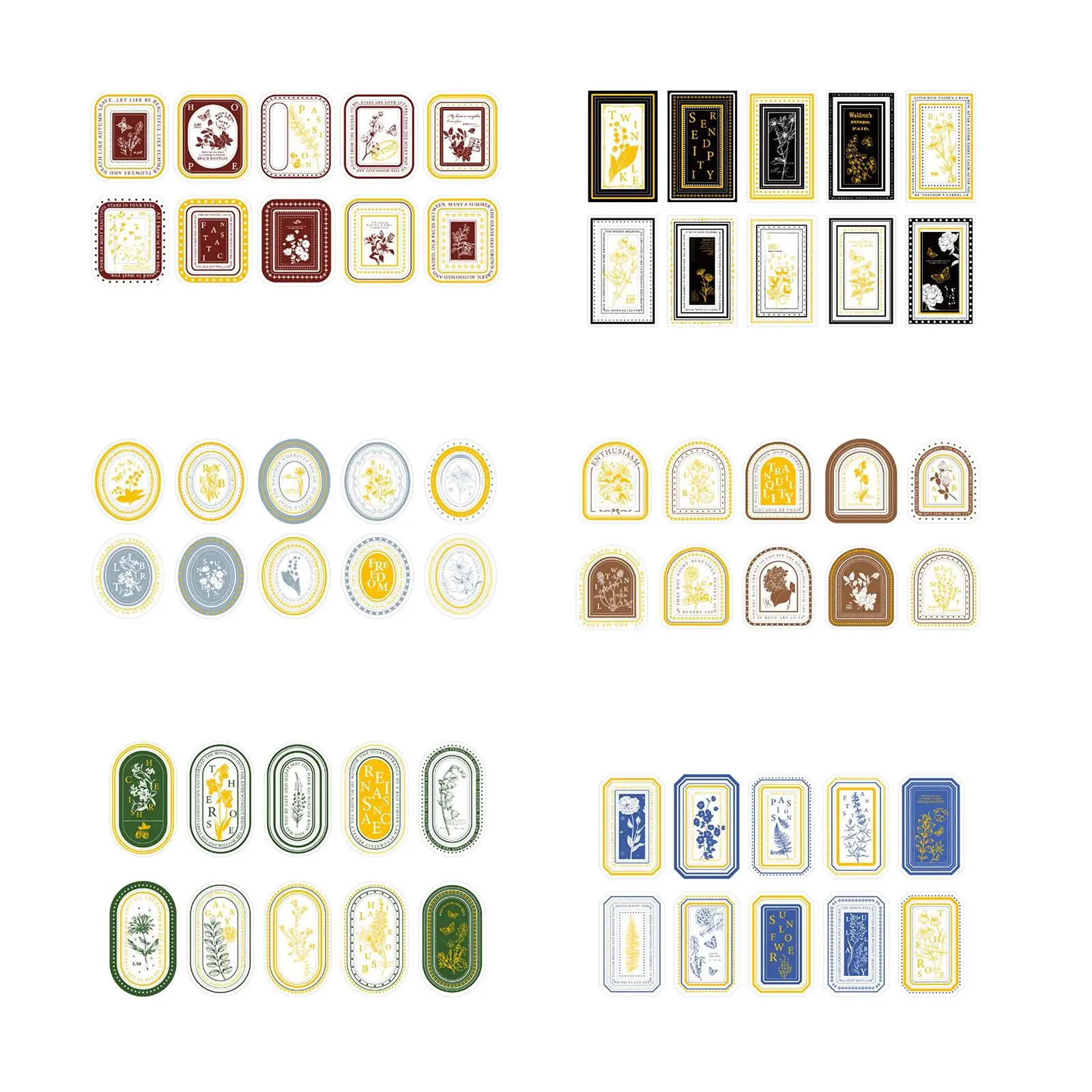 

10 Pieces Hollow Frame Stickers for Envelope Water Bottles Invitation Card