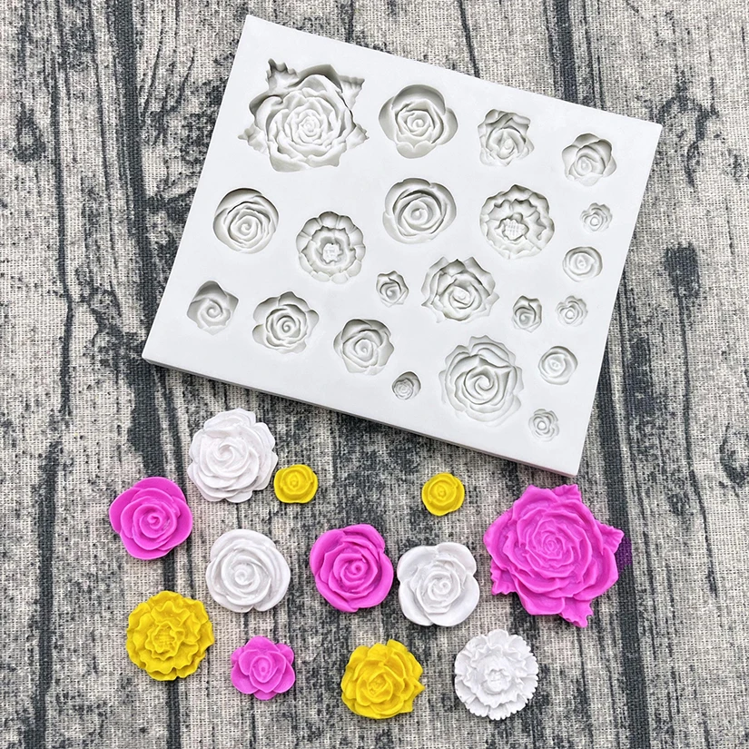 Силиконовая форма в виде цветка розы пиона Маргаритки