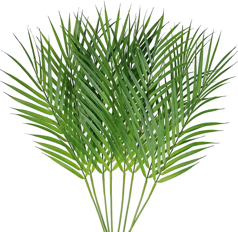 

8pcs Artificial Palm Leaves Fake Palm Leaf Plastic Monstera Foliage For Office And Home Decor Accessories Wedding Fake Plant