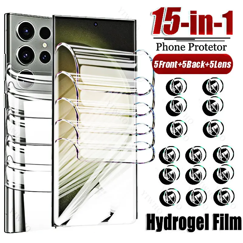 

5 шт., Гидрогелевая Защитная пленка для Samsung Galaxy S23 S22 S21 S20 Note20 Plus