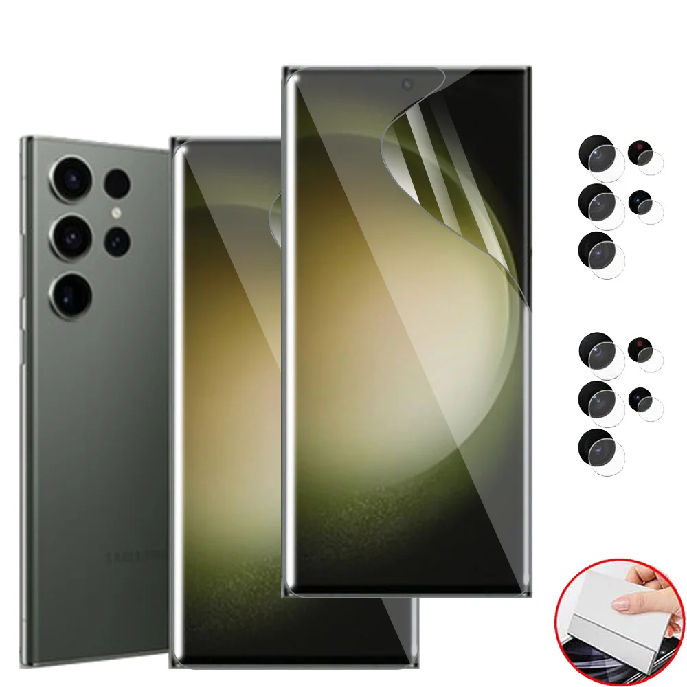 

For Samsung Galaxy S23 Ultra Screen Protectors Samsung S22 Ultra Protection Ecran Samsung A53 A73 A13 5G A33 Hydrogel Film