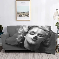 vintage marilyn monroe blackwhite blanket bedspread bed plaid throw sofa cover thermal blanket childrens blanket