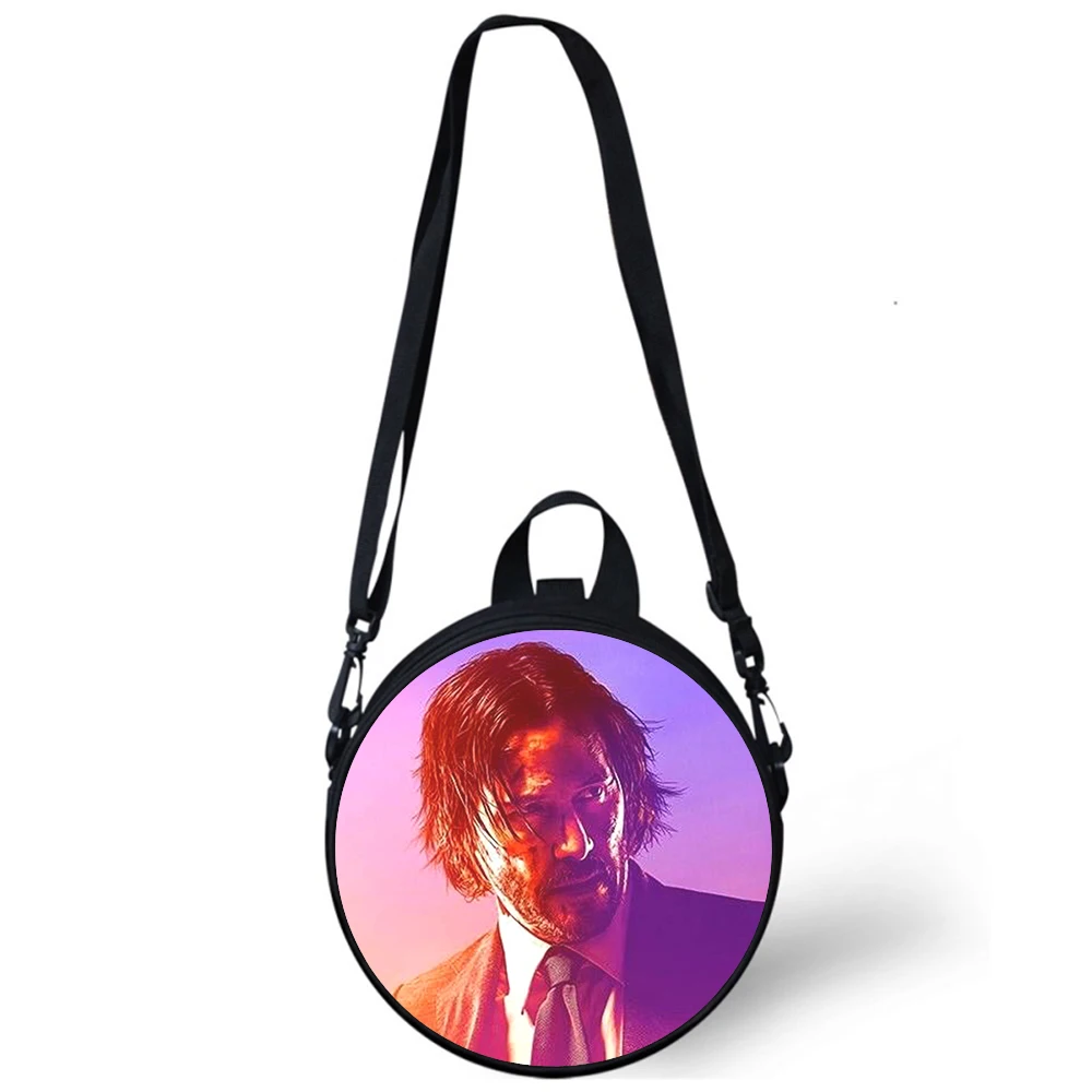 John Wick Film Child kindergarten Bag 3D Print Crossbody Shoulder Bags For School Women Mini Round Bagpacks Rugtas Bag