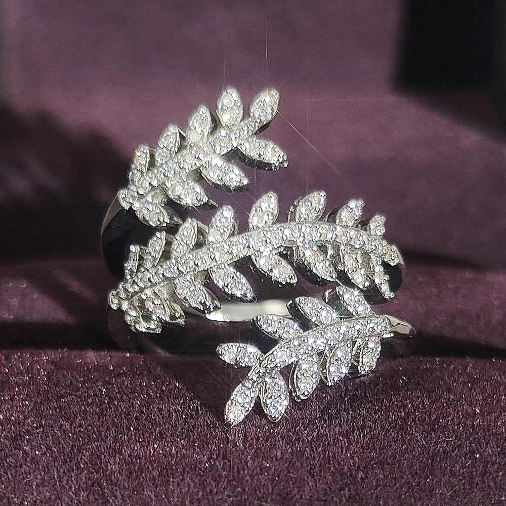

2022 New Arival Trendy Branchs silver color cute Fashion Ring Dubai For Girl Lovers Love Party Gift Jewelry Wholesale R5434