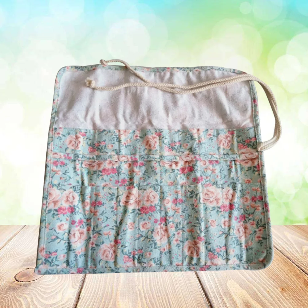 

1pc Paintbrush Wrap Canvas Pouch Paintbrush Pouch Portable Roll-Up Canvas Bag Roll Up Case