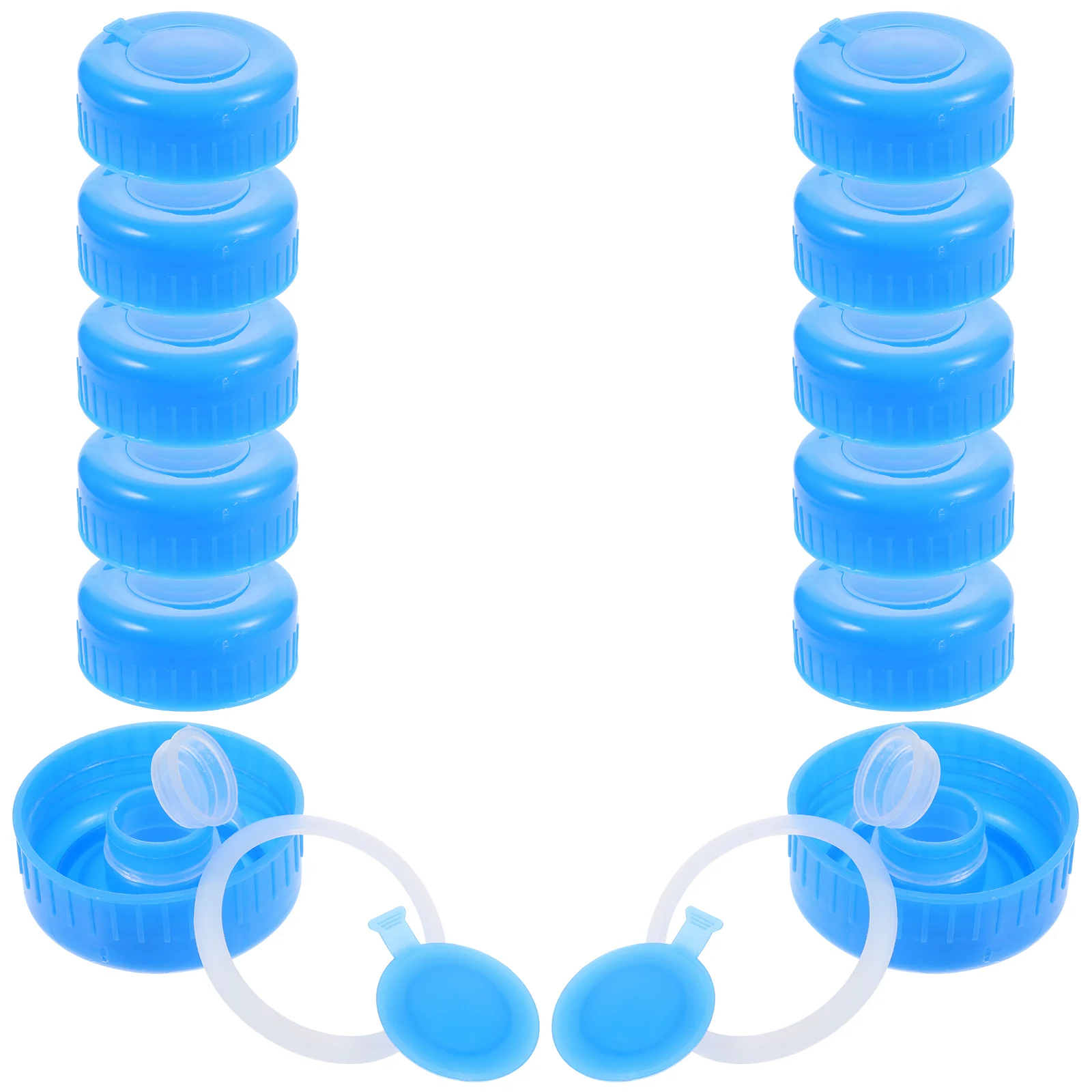 

12pcs Mineral Water Jug Cap Spill-proof Caps Anti-splash Caps Bucket Sealing Covers