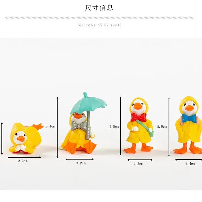 Миниатюрные фигурки уток из смолы