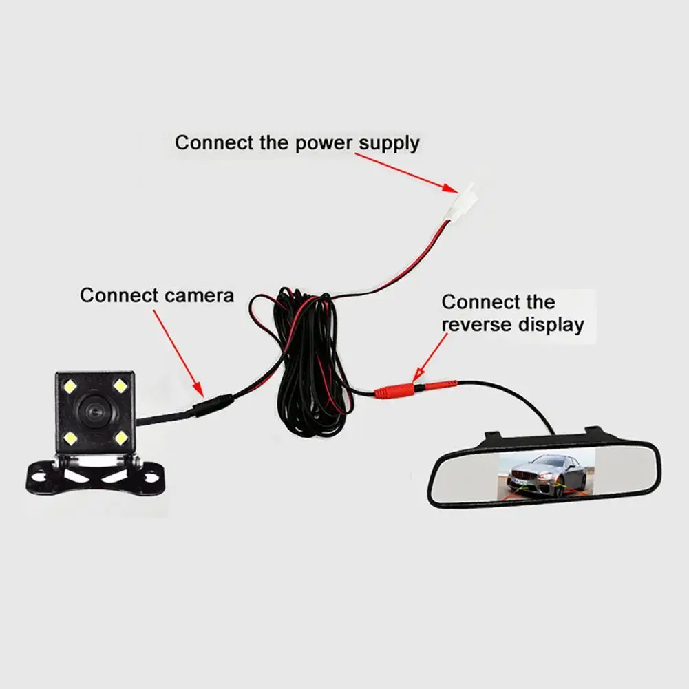 

Автомобильный монитор, прочный 5-дюймовый монитор для парковки автомобиля, камера, 2-полосный видеовход, четкое изображение, ЖК-монитор