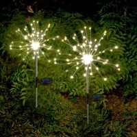 120 led solar garden lights solar firework lights solar powered string light with 2 modes for garden patio yard flowerbed