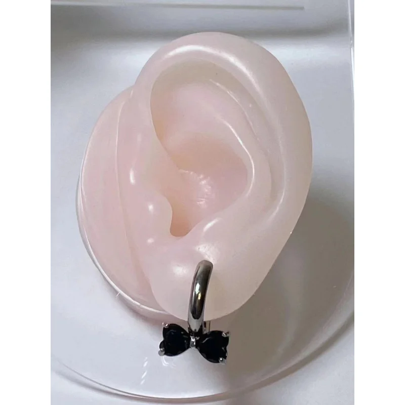 Silicone Ear Model Simulation Human Tattoo Piercing Practice Equipment Earrings Display Bracket Tasteless