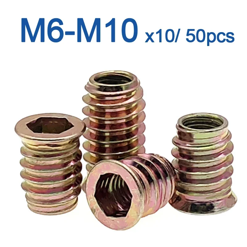 

Гайки с резьбой для деревянной мебели M6 M8 M10