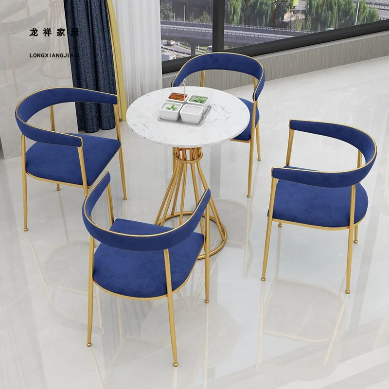 

Luxury Nordic Comfy Waiting Dining Chair Counter Velour Dining Room Chair Leisure Bar Sillon Terciopelo Furniture for Nail Salon