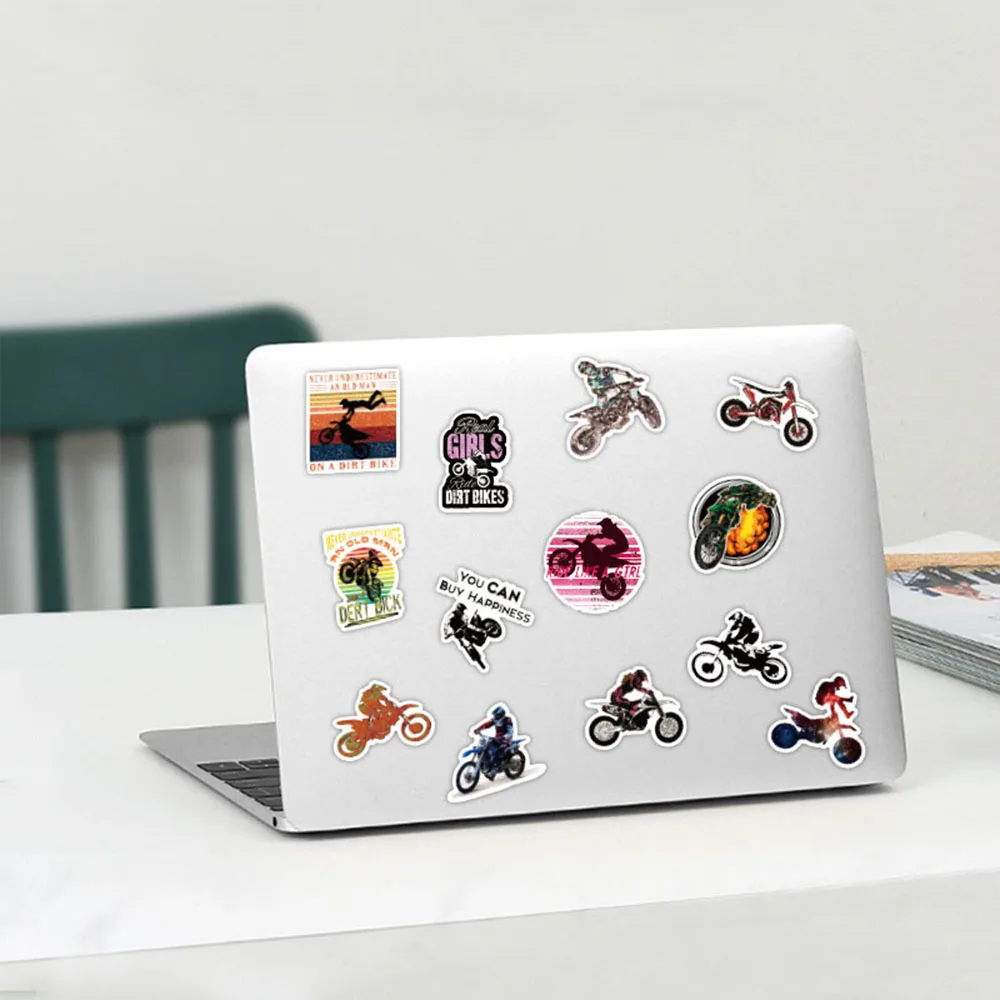 103050pcs cool dirt bike motorcycle stickers skateboard laptop phone car bike guitar luggage moto waterproof graffiti sticker free global shipping