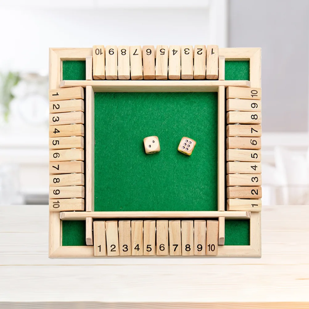 

Dice Game Table Women Board Family Party Games Four-Sided Flop Game Bamboo Math Child Classic