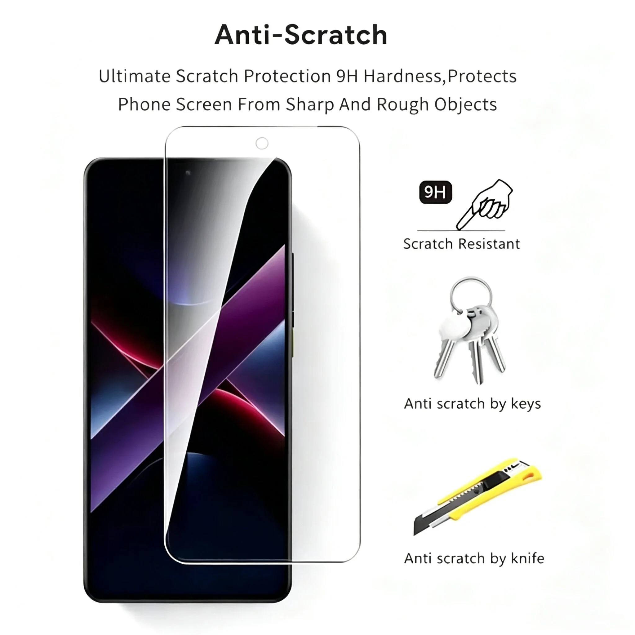 Фото Защитное стекло для Poco X8 Pro Max, защитная пленка для экрана Poco F8 Ultra F7 Pro, полное покрытие, защитная стеклянная пленка, разблокировка по отпечатку пальца №4