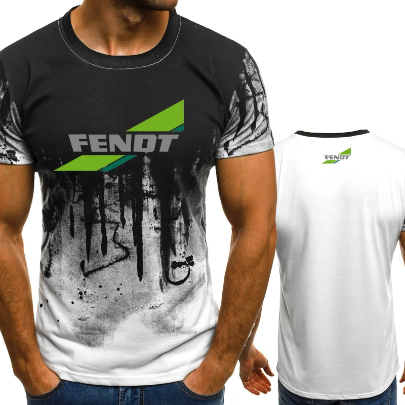 

2022, камуфляжная футболка Sommer Fendt с логотипом, Повседневная Спортивная футболка с градиентом, комфортная поглощающая шорты