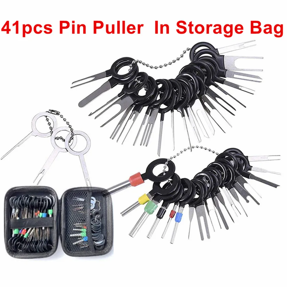 

41pcs Car Terminal Removal Electrical Stylus Wire Puller Tool Crimp Connector Pin Extractor Kit Car Electrical Repair Hand Tool