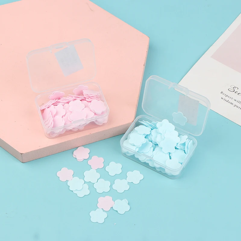 

1 Box Pcs Mini Cleaning Soaps Portable Hand Wash Soap Papers Scented Slice Washing Hand Bath Travel Small Soap