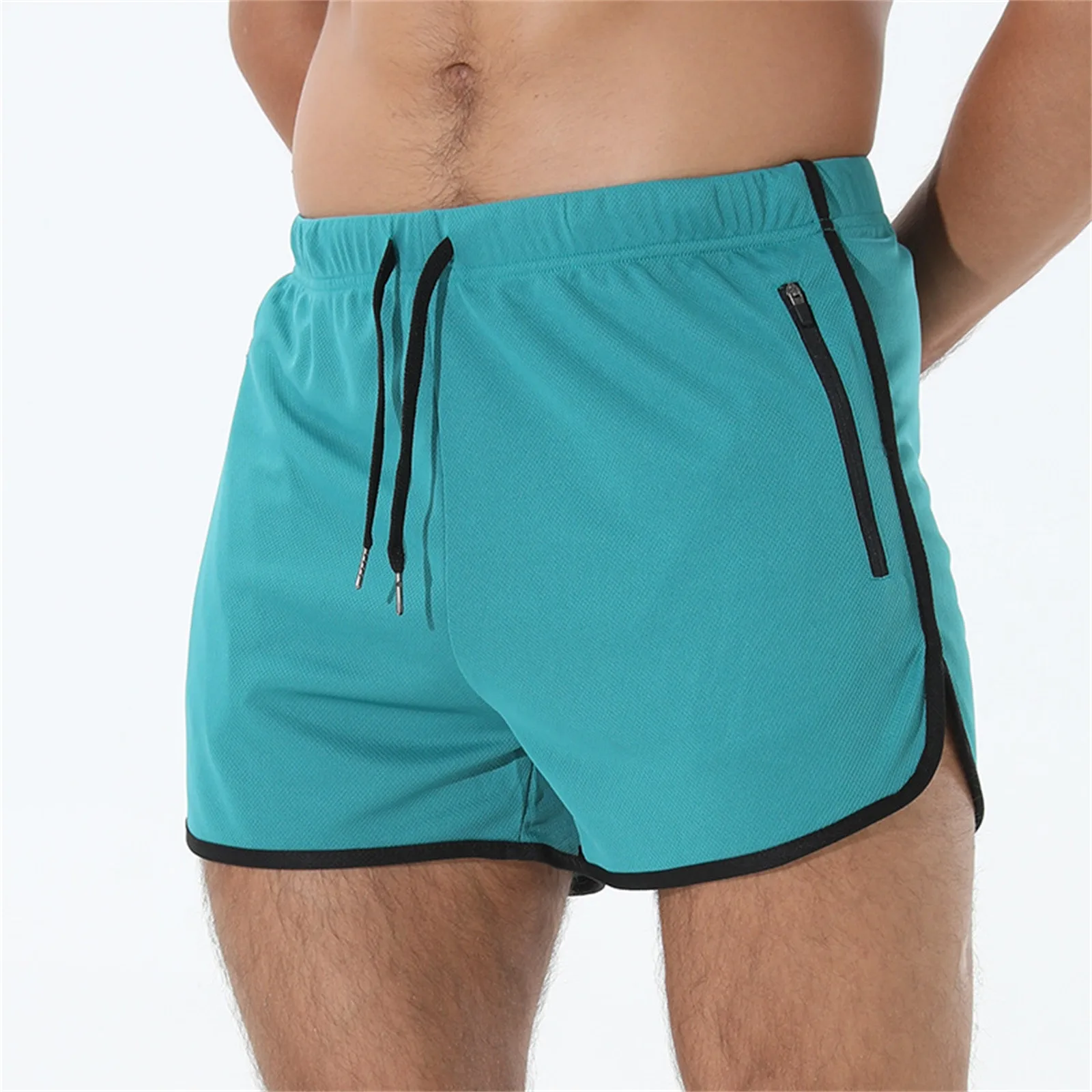 

Summer Sportswear Shorts Fitness Bodybuilding Drawstring Trunks Summer Elastic Sports Men's Shorts Running Pantalones Cortos