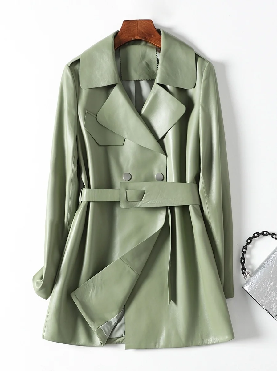 

2023Leather jacket,Genuine Leather Coat for Women 100% Sheepskin Leather Women's Jackets Slim Elegant Female Jacket Tops Chaquet